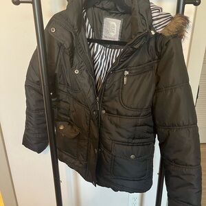 Dollhouse Black Puffer Jacket for Kids